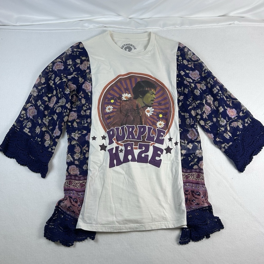 Purple Haze Jimi Hendrix Handmade Sz M One of a kind Hippie Festival Flowy
